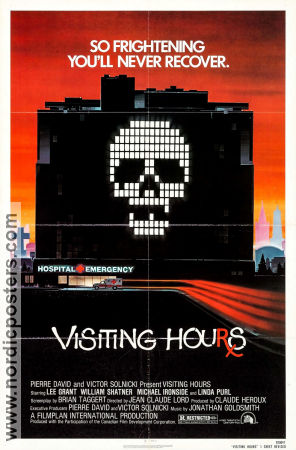 Visiting Hours 1982 movie poster Lee Grant Michael Ironside Jean-Claude Lord