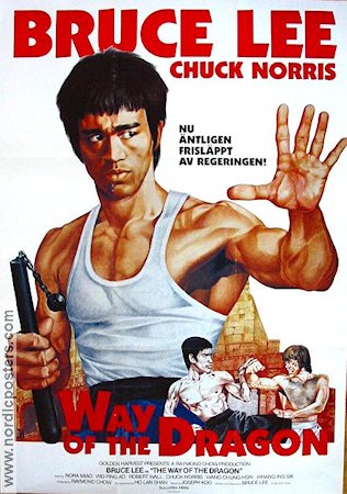 The Way of the Dragon 1972 movie poster Chuck Norris Nora Miao Bruce Lee Martial arts