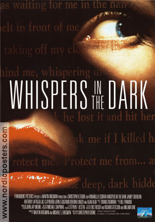 Whispers in the Dark 1992 poster Annabella Sciorra Christopher Crowe