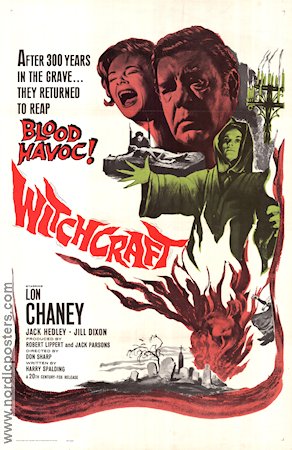 Witchcraft 1964 movie poster Lon Chaney Jr