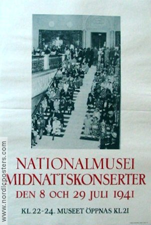 Nationalmusei midnattskonserter 1941 poster Find more: Nationalmuseum