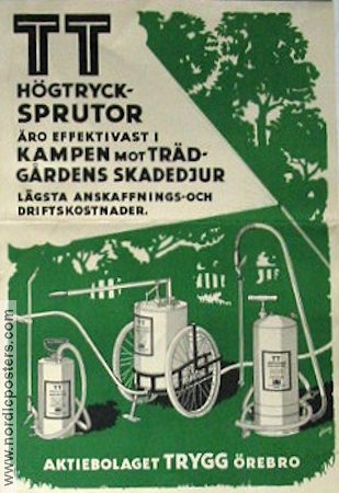 TT Trygg högtrycksprutor Örebro 1948 poster Find more: Advertising