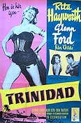 Affair in Trinidad 1952 movie poster Rita Hayworth Glenn Ford Film Noir