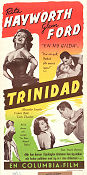 Affair in Trinidad 1952 poster Rita Hayworth Vincent Sherman