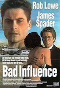 Bad Influence 1990 poster Rob Lowe Curtis Hanson