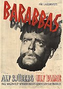 Barabbas 1953 movie poster Ulf Palme Inge Waern Alf Sjöberg Writer: Pär Lagerkvist Religion