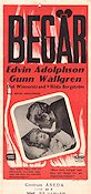 Begär 1947 poster Gunn Wållgren Edvin Adolphson