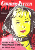 Cabirias nätter 1957 poster Giulietta Masina Francois Périer Franca Marzi Federico Fellini
