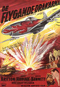 De flygande drakarna 1954 poster John Hodiak Barbara Britton Lesley Selander Affischkonstnär: Walter Bjorne Flyg Krig