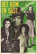 Det kom en gäst 1947 movie poster Sture Lagerwall Gerd Hagman Elsie Albiin Arne Mattsson Writer: Stieg Trenter