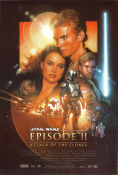 Episode II Attack of the Clones 2002 movie poster Ewan McGregor Natalie Portman Hayden Christensen Christopher Lee Find more: Star Wars
