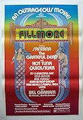 Fillmore 1972 movie poster Bill Graham Marty Balin Santana Grateful Dead Richard T Heffron Rock and pop Art Deco