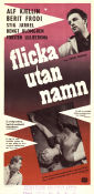 Flicka utan namn 1954 poster Alf Kjellin Torgny Wickman