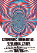 Gothenburg International Popfestival 1967 poster Traffic Paul Jones The Young Ideas Tom Mick and the Maniacs Jerry Williams Find more: Concert poster