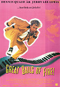 Great Balls of Fire 1989 poster Dennis Quaid Jim McBride