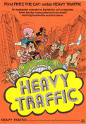 Heavy Traffic 1973 poster Joseph Kaufmann Ralph Bakshi Affischkonstnär: Robert Crumb Animerat Från serier