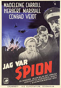I Was a Spy 1933 movie poster Madeleine Carroll Herbert Marshall Conrad Veidt Victor Saville