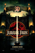 Jurassic Park 3D 1993 poster Sam Neill Steven Spielberg