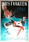 Kustvakten 1939 poster Randolph Scott Francis Dee Skepp och båtar