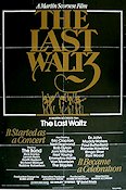 The Last Waltz 1979 movie poster The Band Martin Scorsese Rock and pop Documentaries