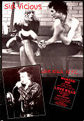 Love Kills NYC 1986 movie poster Sid Vicious Nancy Spungen Documentaries Rock and pop