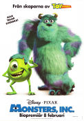 Monsters Inc 2001 poster Billy Crystal Pete Docter