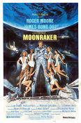 Moonraker 1979 poster Roger Moore Lewis Gilbert