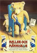 Nallar och människor 1989 movie poster Börje Ahlstedt Christina Björk Animation