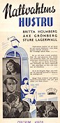 Nattvaktens hustru 1947 poster Åke Grönberg