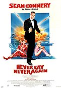Never Say Never Again 1983 movie poster Sean Connery Kim Basinger Barbara Carrera Klaus Maria Brandauer Max von Sydow Irvin Kershner
