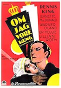 The Vagabond King 1930 movie poster Dennis King Jeanette MacDonald Warner Oland