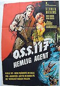 OSS 117 hemlig agent 1964 movie poster Kerwin Mathews Agents Diving