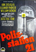 Detective Story 1951 movie poster Kirk Douglas Eleanor Parker William Bendix William Wyler Police and thieves Film Noir