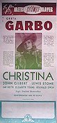 Queen Christina 1933 movie poster Greta Garbo John Gilbert Rouben Mamoulian