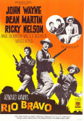 Rio Bravo 1959 poster John Wayne Dean Martin Ricky Nelson Angie Dickinson Walter Brennan Howard Hawks
