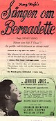 The Song of Bernadette 1943 poster Jennifer Jones Henry King