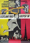 Scotland Yard griper in 1957 poster John Mills Charles Coburn Barbara Bates Poliser