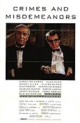 Crimes and Misdemeanors 1989 movie poster Alan Alda Woody Allen