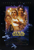 Star Wars 1977 movie poster Mark Hamill Harrison Ford Carrie Fisher Alec Guinness George Lucas Find more: Star Wars