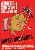 Sunset Boulevard 1950 poster Gloria Swanson William Holden Erich von Stroheim Billy Wilder Affischkonstnär: CF Bodin