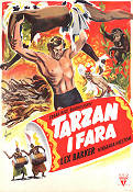 Tarzan´s Peril 1951 movie poster Lex Barker Find more: Tarzan Writer: Edgar Rice Burroughs Poster artwork: Walter Bjorne
