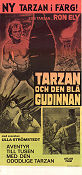 Tarzan och den blå gudinnan 1967 poster Ron Ely Ulla Strömstedt William Witney Hitta mer: Tarzan Äventyr matinée