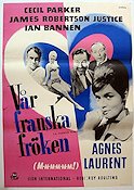 A French Mistress 1961 movie poster Cecil Parker Agnes Laurent