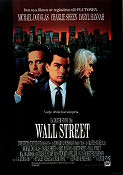 Wall Street 1987 movie poster Michael Douglas Charlie Sheen Daryl Hannah Oliver Stone Money