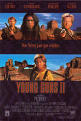 Young Guns II 1990 poster Emilio Estevez Kiefer Sutherland Lou Diamond Phillips Geoff Murphy